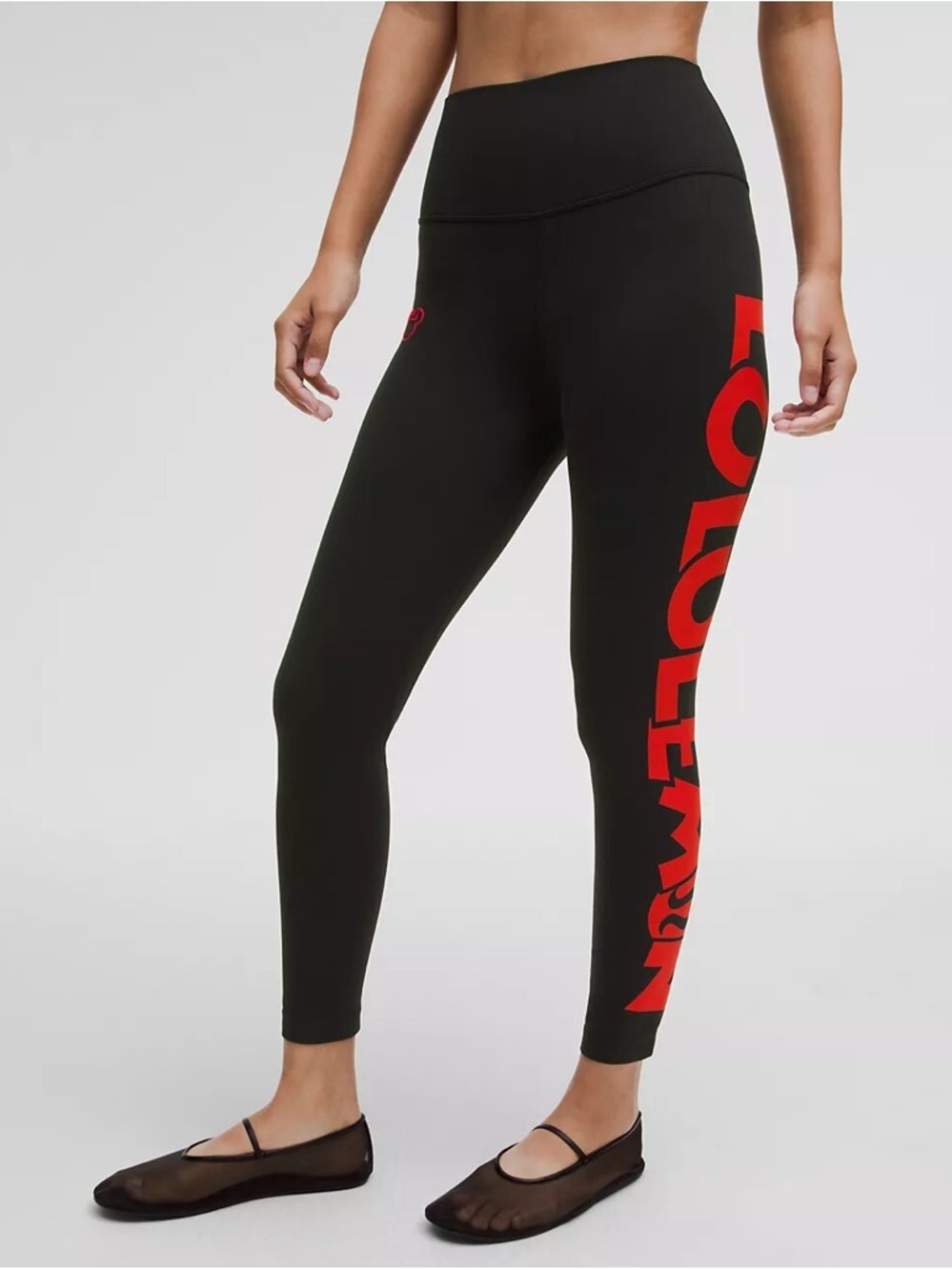 Lululemon Align HR Pant 25" Disney Leggings Black Red Size 6 NWT